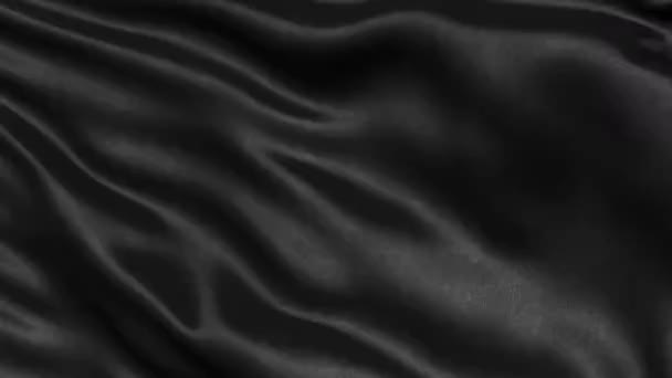 Bezešvé Smyčky Černé Látky Vlnící Větru Animace Smyčkového Tmavého Pohybu — Stock video