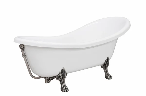 Classic white bathtub with legs — Stock Photo, Image