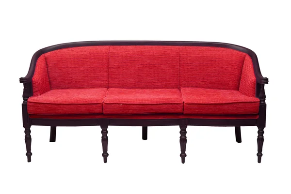 Beautiful red sofa in a classical style — Zdjęcie stockowe