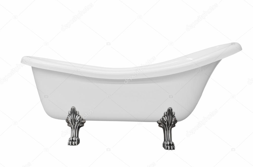 Classic white bathtub with legs Stock Photo by ©Dudaeva 13813796