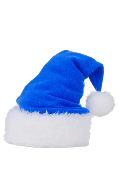 青いクリスマス帽子 — ストック写真