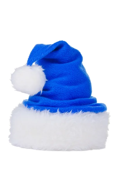 Blaue Weihnachtsmütze — Stockfoto