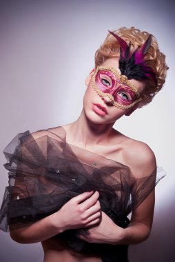 Venedik Maske içinde güzel bir kadın