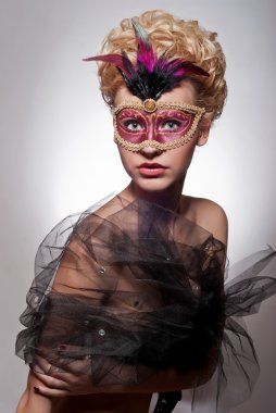 Venedik Maske içinde güzel bir kadın