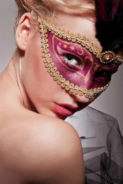 Venedik Maske içinde güzel bir kadın