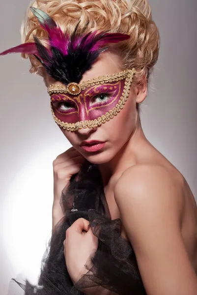 Venedik Maske içinde güzel bir kadın