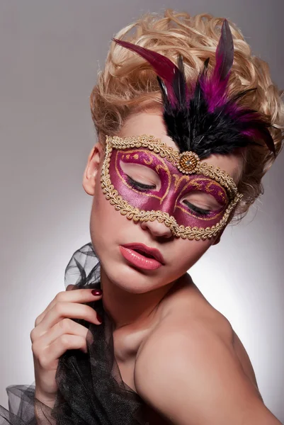 Venedik Maske içinde güzel bir kadın