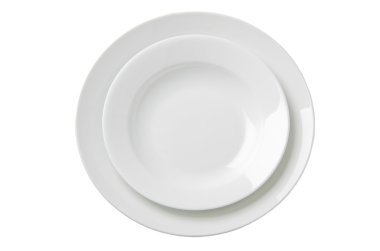iki boş beyaz tabak