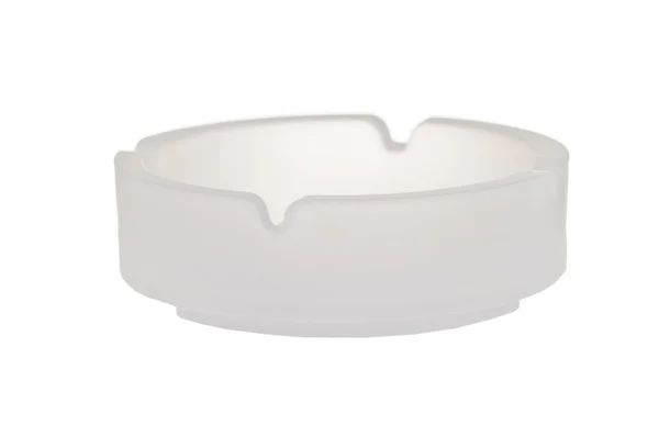 Frosted glass ashtray isolated — Stock Photo, Image