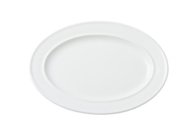 Oval beyaz boş levha