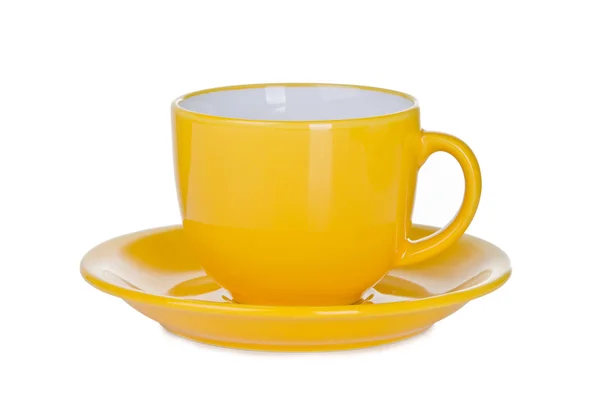 Big yellow bouillon cup — Stock Photo, Image