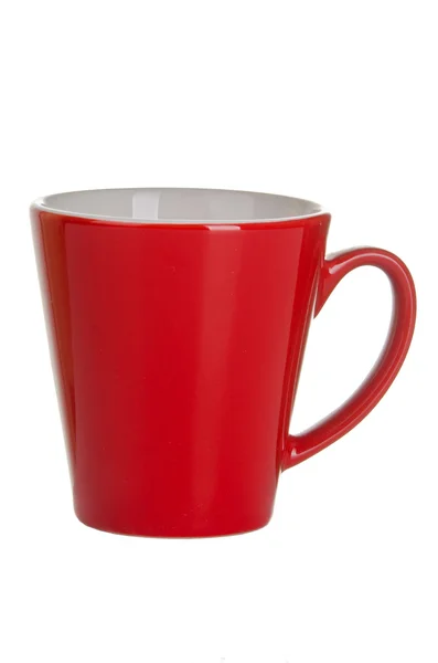 Red empty cup of tea (coffee) — Stock Photo, Image