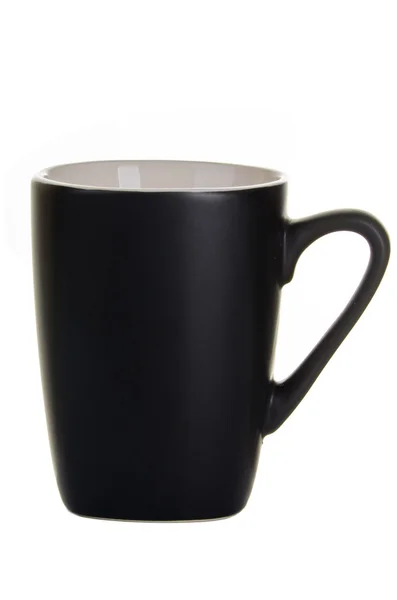 Tazza di tè vuota nera (caffè ) — Foto Stock