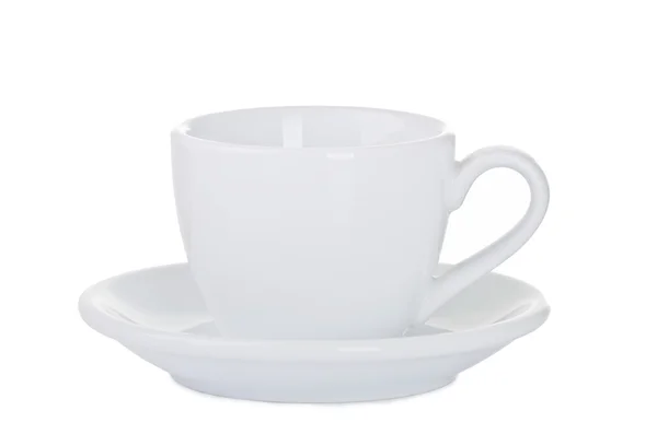 Taza blanca y platillo — Foto de Stock