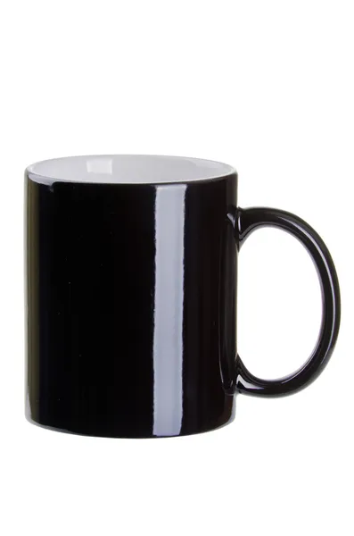 Черная пустая чашка чая (кофе ) — стоковое фото