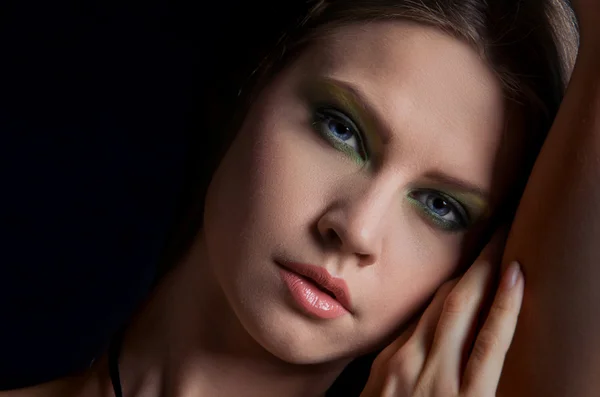 Fashion Beauty Girl. Splendido ritratto di donna. Trucco — Foto Stock