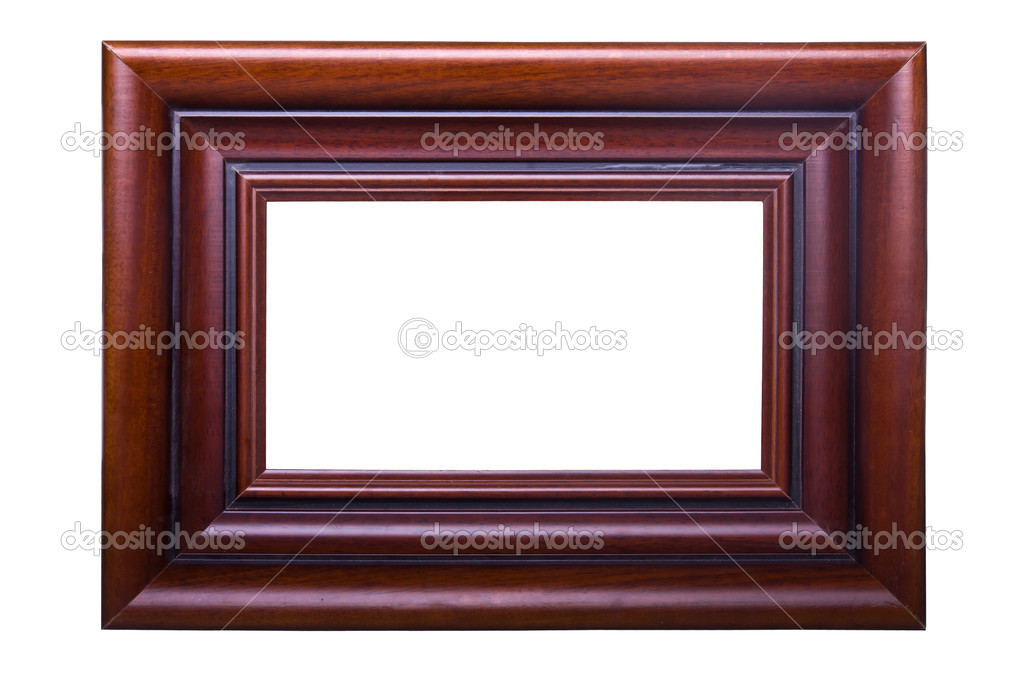 Old wooden brown frame