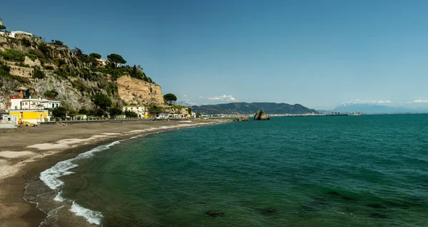 Talya Nın Güneyinde Küçük Bir Talyan Kasabası Deniz Kıyısındaki Antik — Stok fotoğraf