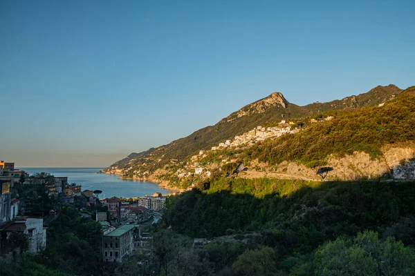 South Italy Small Mountain Town Dawn Vietri Beautiful Early Morning — ストック写真