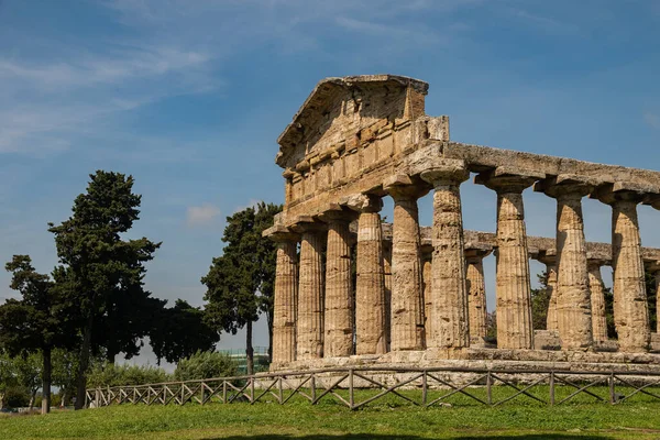 Paestum Eredetileg Poszeidón Szibériai Kolónia Alapították Korai Században Ősi Ősi — Stock Fotó