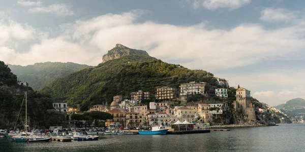 Marina Tyrrhenian Sea Cozy Little Town Amalfi Coast Cetara Vacation — Stock Photo, Image