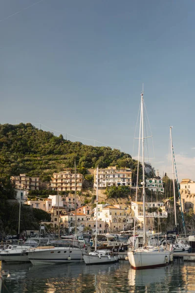 Marina Tyrrhenian Sea Cozy Little Town Amalfi Coast Cetara Vacation — Stock Photo, Image