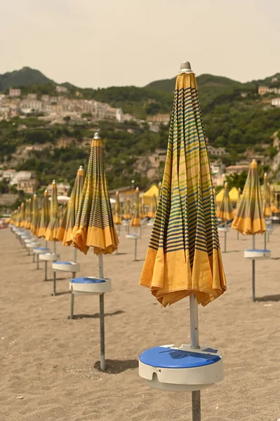 Vorbereitung Auf Die Neue Strandsaison Europäischer Urlaub Meer Süditalien Die — Stockfoto