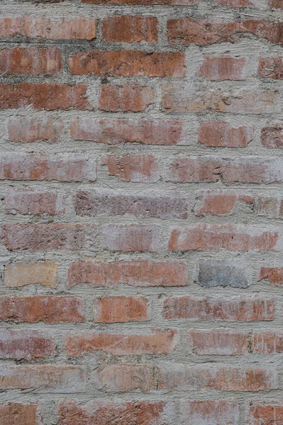 Oude Stenen Muur Van Een Historisch Huis Soms Versleten Baksteen — Stockfoto