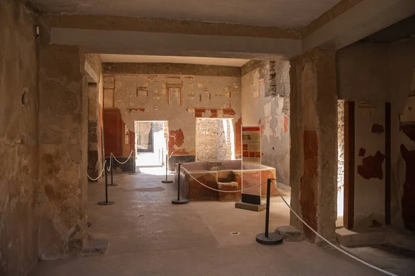 Archaeological Park Pompeii Ancient City Tragically Perished Lava Old Dilapidated — Stock Photo, Image