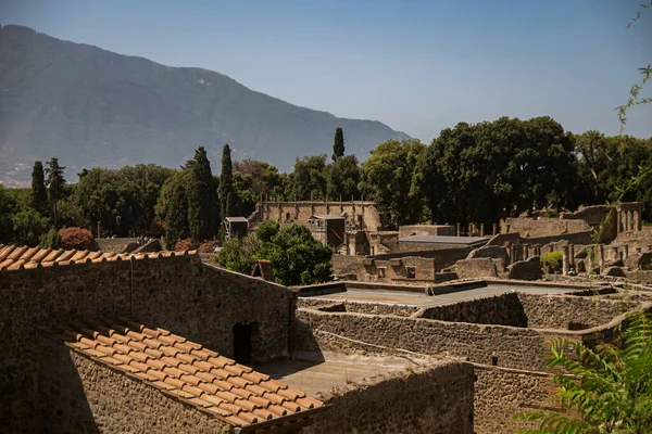 Archaeological Park Pompeii Huge Excavation Area Vicinity Vesuvius Southern Italy — Stock Photo, Image