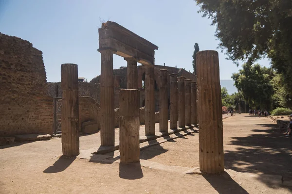 Pompeii Italy Ancient City Triangular Forum Walks Historical Places Europe — Stock Photo, Image