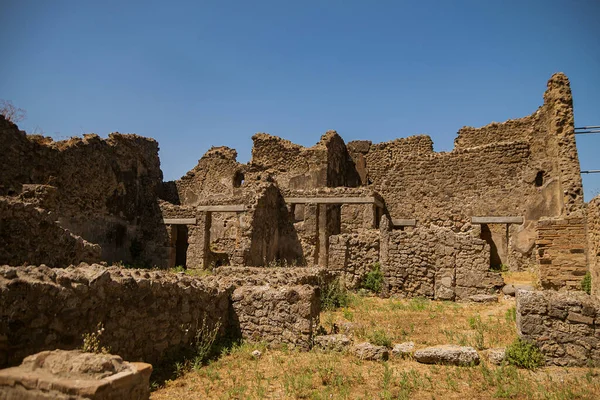 Archaeological Park Pompeii Ancient City Tragically Perished Lava Old Dilapidated — Stock Photo, Image