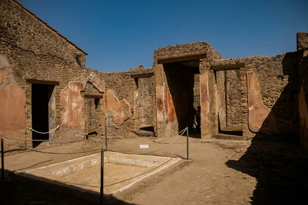Archaeological Park Pompeii Ancient City Tragically Perished Lava Old Dilapidated — Stock Photo, Image