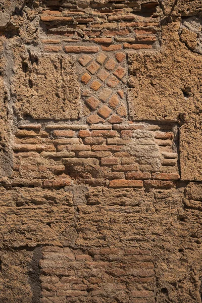 Muralla Una Casa Antigua Ciudad Pompeya Antiguo Ladrillo Valor Histórico —  Fotos de Stock