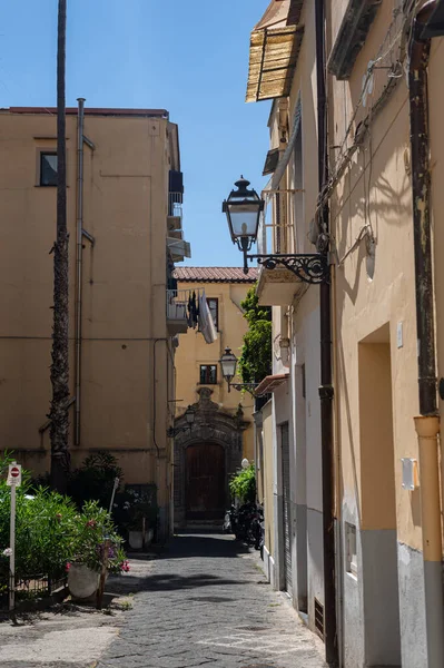 Old Narrow Stone Streets Sorrento Southern Italy Historical Center City — 图库照片