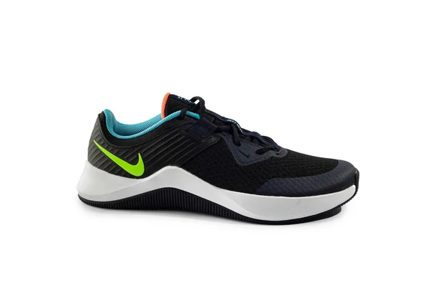July 2022 Salerno Italy Trainer Black Blue Yellow Trainer Model — 图库照片