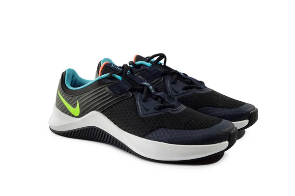 July 2022 Salerno Italy Trainer Black Blue Yellow Trainer Model — 图库照片