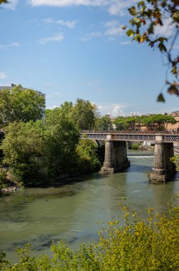 Ponte (Bridge) Palatino, Ripa ve Trastevere bölgelerini birbirine bağlayan İngiliz Köprüsü olarak da bilinir. Buna motorlu taşıtların sol el hareketi denir..