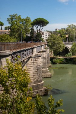 Ponte (Bridge) Palatino, Ripa ve Trastevere bölgelerini birbirine bağlayan İngiliz Köprüsü olarak da bilinir. Buna motorlu taşıtların sol el hareketi denir..