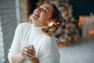 Noel 'de maytaplı bir kadın.