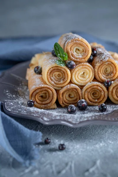 Tunna pannkakor. Shrovetide semester på bordet. — Stockfoto