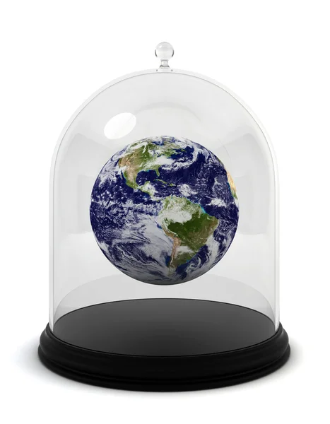 Tierra bajo una campana de vidrio.Elementos de esta imagen proporcionados por NAS —  Fotos de Stock
