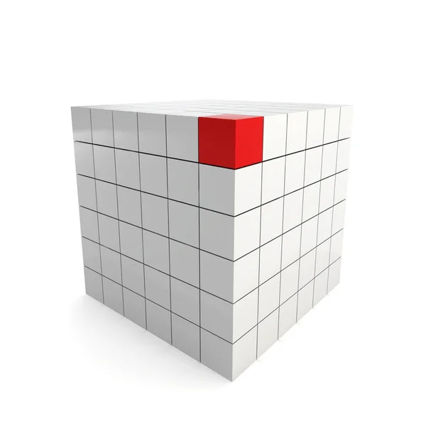 Cubo único — Fotografia de Stock