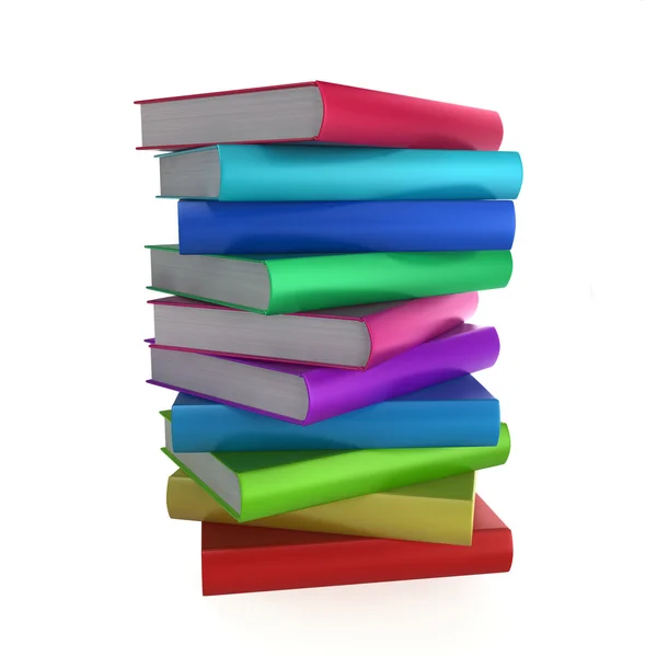 Stack of coloured books — Stock Photo, Image