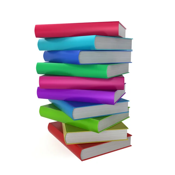 Stack of coloured books — Stock Photo, Image