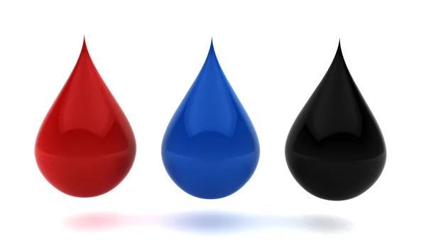 Three drops — Stock Photo, Image