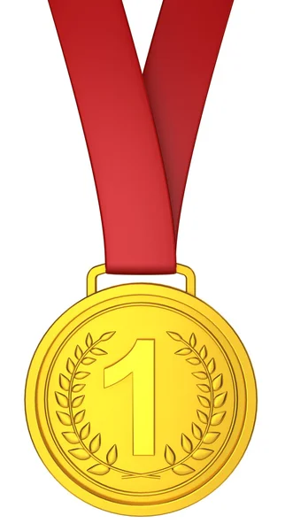 Medaile s červenou stužku — Stock fotografie