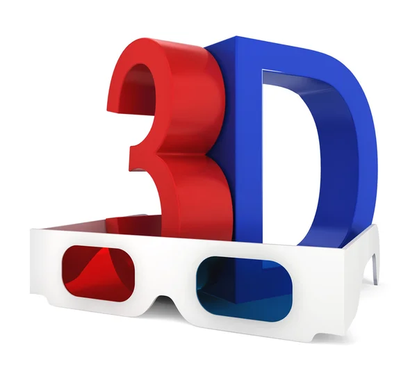 3D окуляри з символом — стокове фото