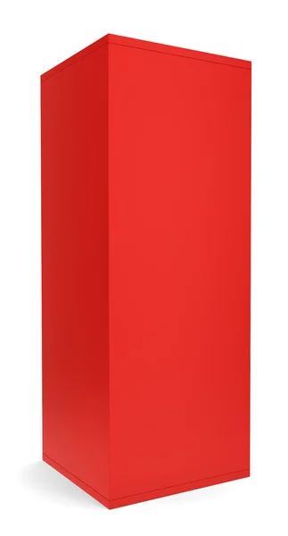 Üres piros doboz — Stock Fotó