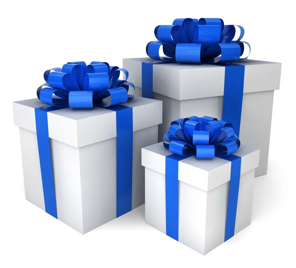 Tre scatole regalo — Foto Stock